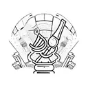 A minimalist design of the year '1999' formed by a baseball and a gavel tattoo design idea