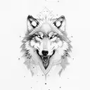 wolf and raven tattoo design idea