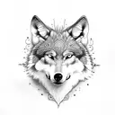 wolf and raven tattoo design idea