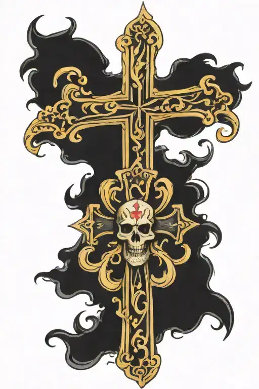 fear god cross tattoo tattoo design idea