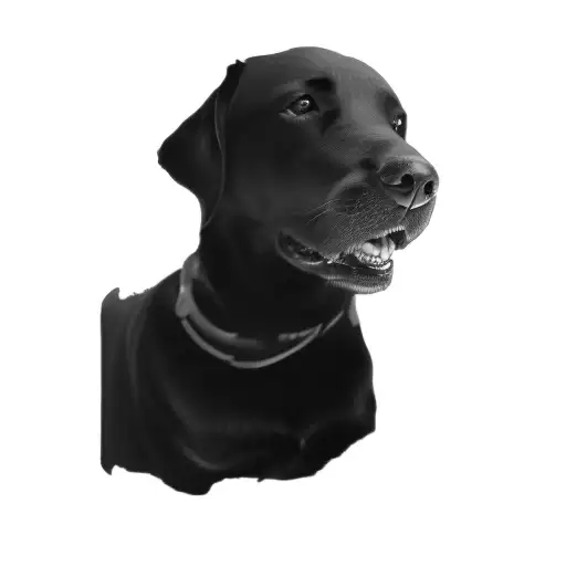 a black labrador retriever tattoo design idea