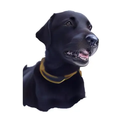 a black labrador retriever tattoo design idea