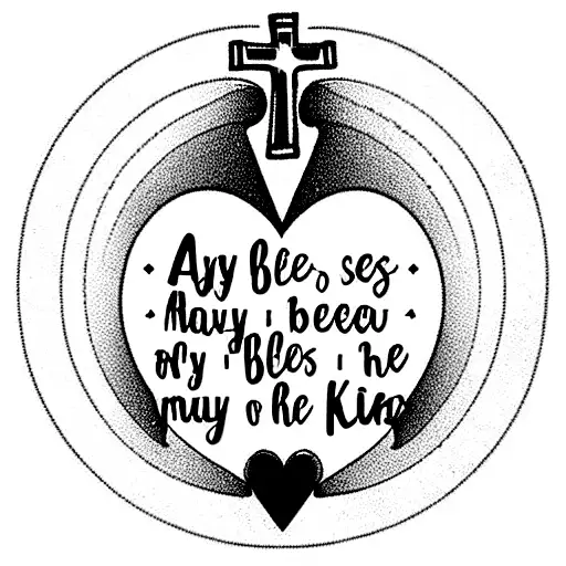 catholic Magnificat symbol with "always be kind...i'll see ya in the movies" tattoo design idea