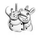 peppa pig bodybuilder tattoo design idea