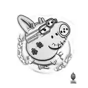 peppa pig bodybuilder tattoo design idea