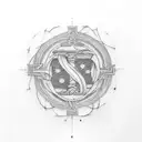 Consider a tattoo design featuring a stoic symbol like the ancient Greek Stoic philosophers' logo, a porch or stoa. Inte tattoo design idea