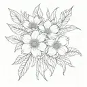 birth may flower, October birth flower and January birth flower intertwined  tattoo design idea