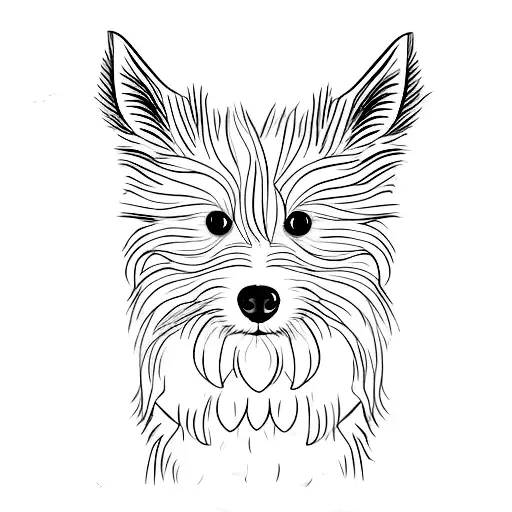 sheltie ear tattoo design idea