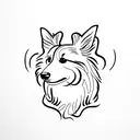 sheltie ear tattoo design idea