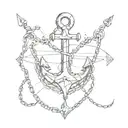 anchor with chain tattoo design idea