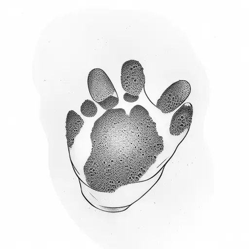 dog paw tattoo design idea