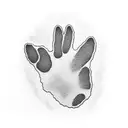 dog paw tattoo design idea