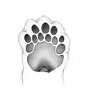dog paw tattoo design idea