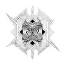 broken chain tattoo design idea