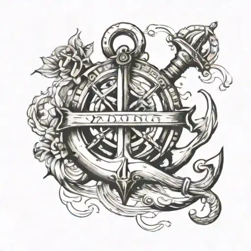 Well I want a small tattoo with an anchor and somehow to be connected with a few words that says: just keep swimming  tattoo design idea