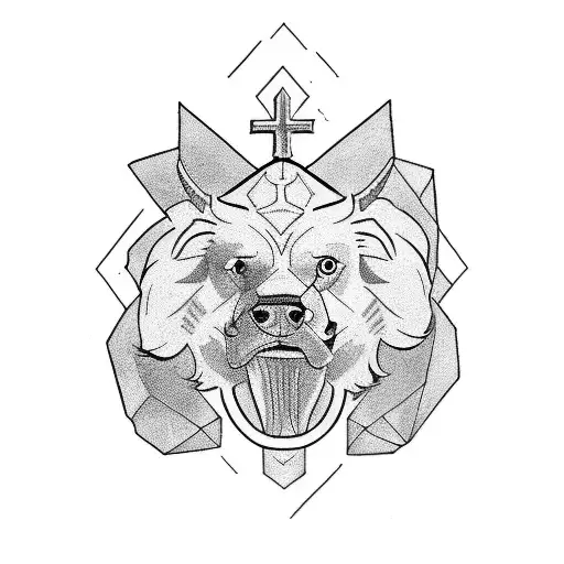 biblical samson tattoo design idea