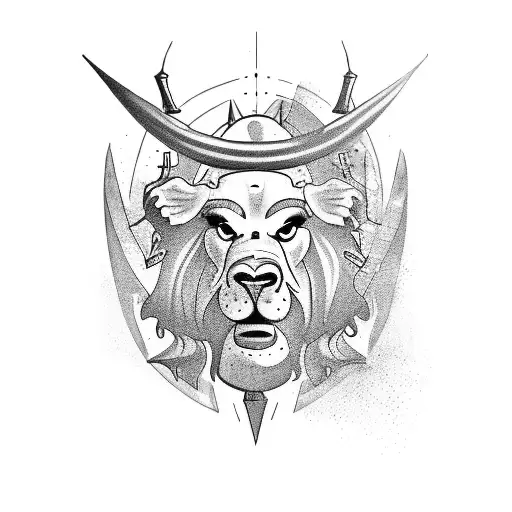 biblical samson tattoo design idea