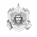 biblical samson tattoo design idea