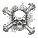 Skull and Crossbones  tattoo design idea