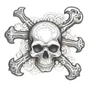 Skull and Crossbones  tattoo design idea