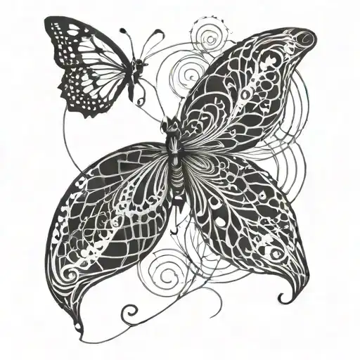 lorenz attractor and butterfly effect tattoo design idea