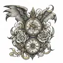 time and chaos theory tattoo design idea