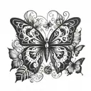 chaos theory and butterfly effect  tattoo design idea
