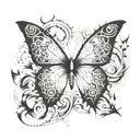 chaos theory and butterfly effect  tattoo design idea