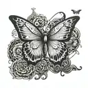 chaos theory and butterfly effect  tattoo design idea