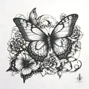 chaos theory and butterfly effect  tattoo design idea