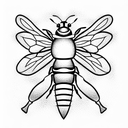 drone bee In Hive  tattoo design idea