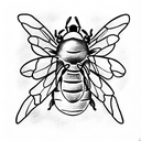 drone bee In Hive  tattoo design idea