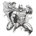 Batman v superman tattoo design idea