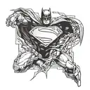 Batman v superman tattoo design idea