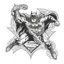 Batman v superman tattoo design idea