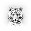 tiger hunting mime  tattoo design idea