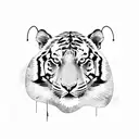 tiger hunting mime  tattoo design idea