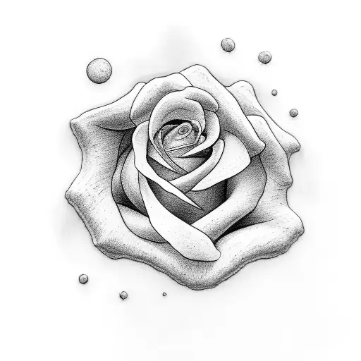cloud rose Name hailey tattoo design idea