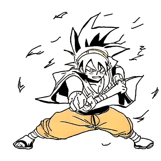 luffy goku naruto tattoo design idea
