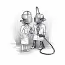 nurse and cop tattoo design idea