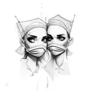 nurse and cop tattoo design idea