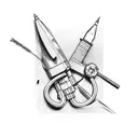 nurse and cop tattoo design idea