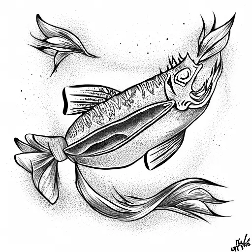fish tacos band tattoo design idea