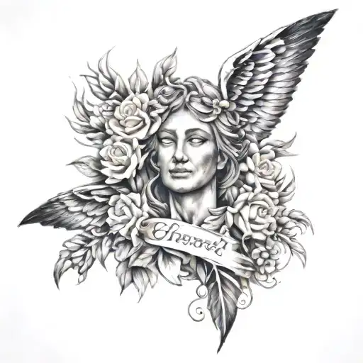 blessed on forearm sleeve tattoo design idea