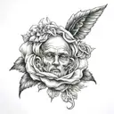 blessed on forearm sleeve tattoo design idea