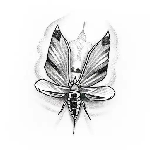 moth switchblade tattoo design idea