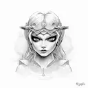 "Ryleigh" in old English font tattoo design idea