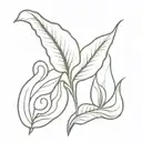 Spathiphyllum tattoo design idea