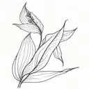 Spathiphyllum tattoo design idea