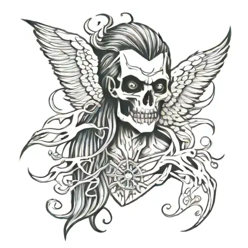 ghostmane mercury ghost tattoo design idea